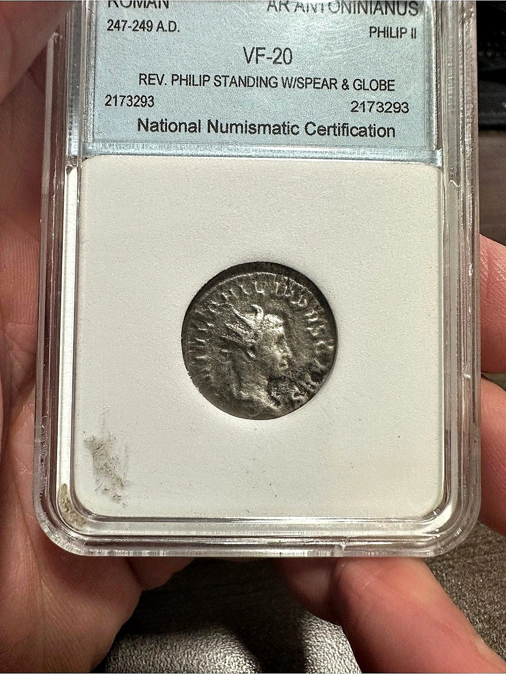 Ancient Roman AR Antoninianus VF-20 Coin
